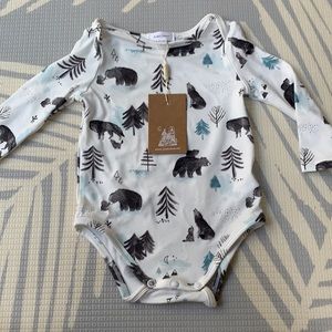 Angel Dear long sleeved bear onesie, size 6-12M